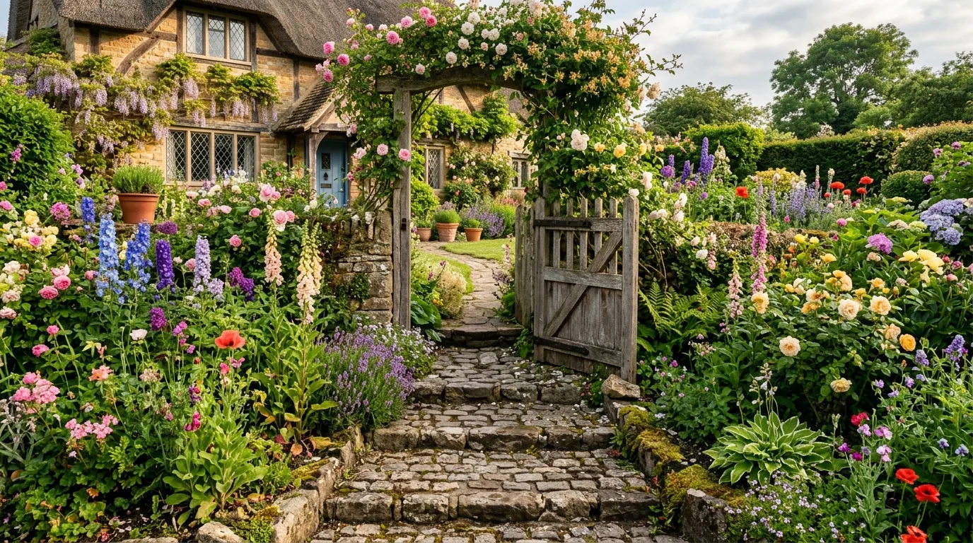 Rustic Wooden Gate Garden